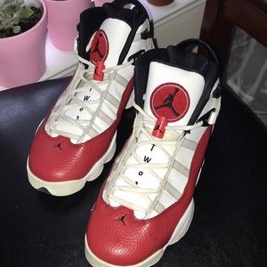 Jordan 6 rings white university red